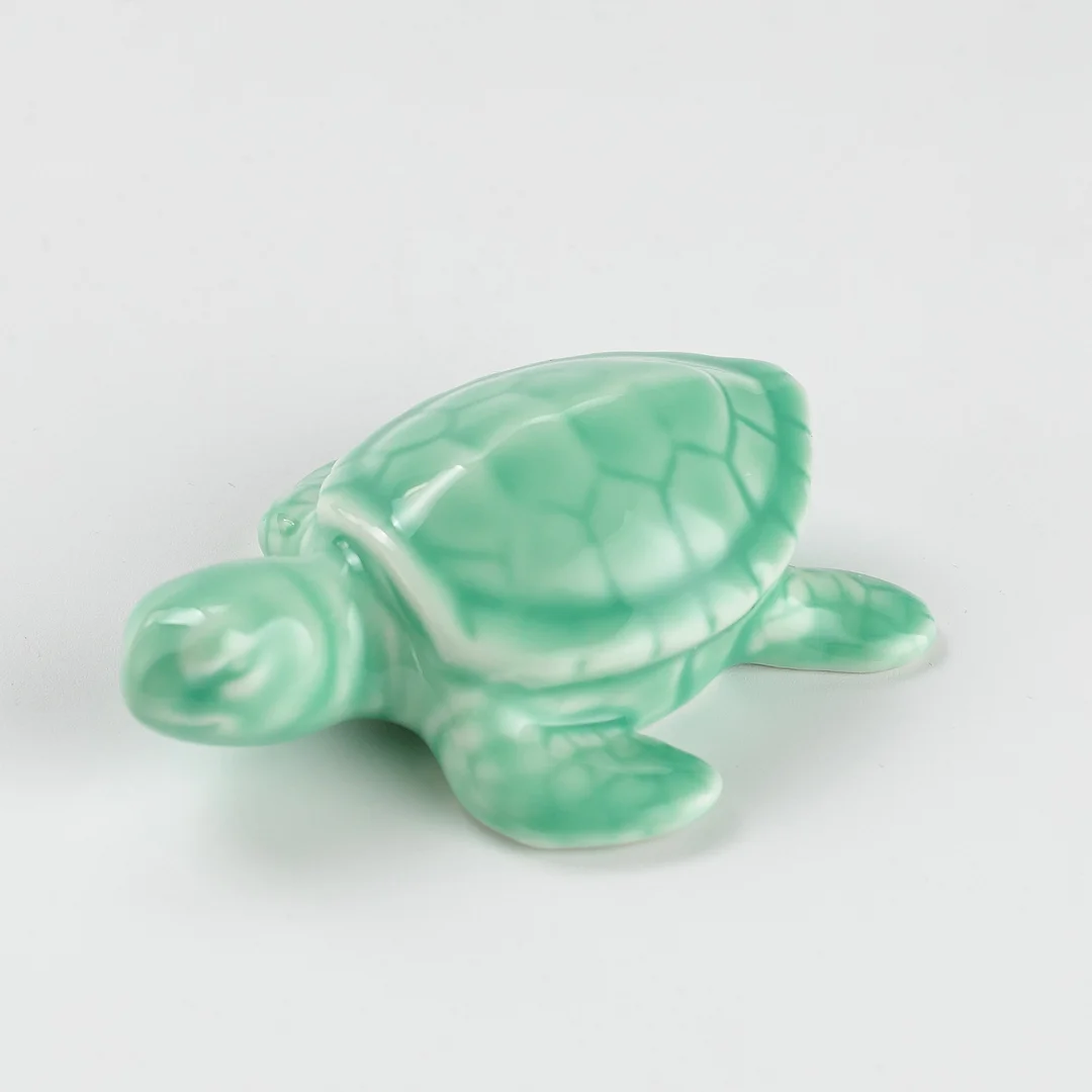 2 Baby Sea Turtle Porcelain Toilet Bolt Covers