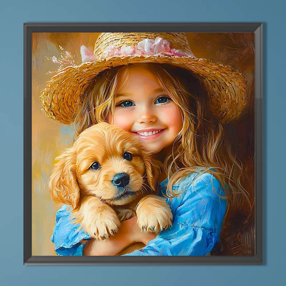 Diamond Painting - Full Round Drill - Girl(Canvas|40*40cm)
