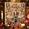 (20x20cm)Nutcracker DIY Pearl Painting Art With Inner Wooden Framed Kit