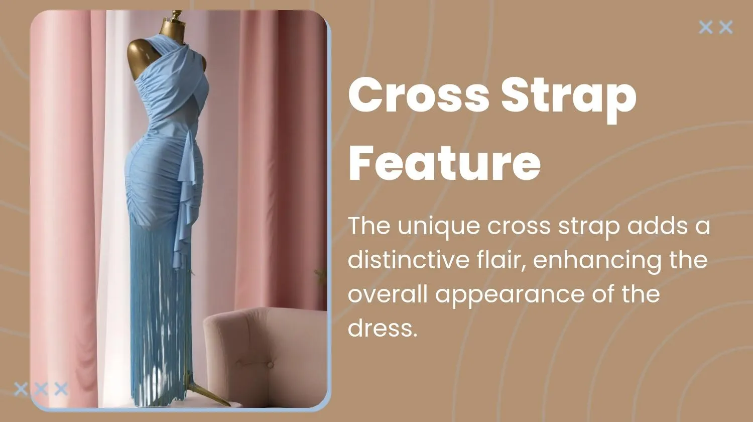PULKRITU Women's Cross Strap Sleeveless Fringe Maxi Formal Prom Dress,Evening Prom Gown,Spring Lady Skirts,Sexy Design Elegant Style Party Outfit,Evening Cocktail Night Tassel Chic Engagement Dresses