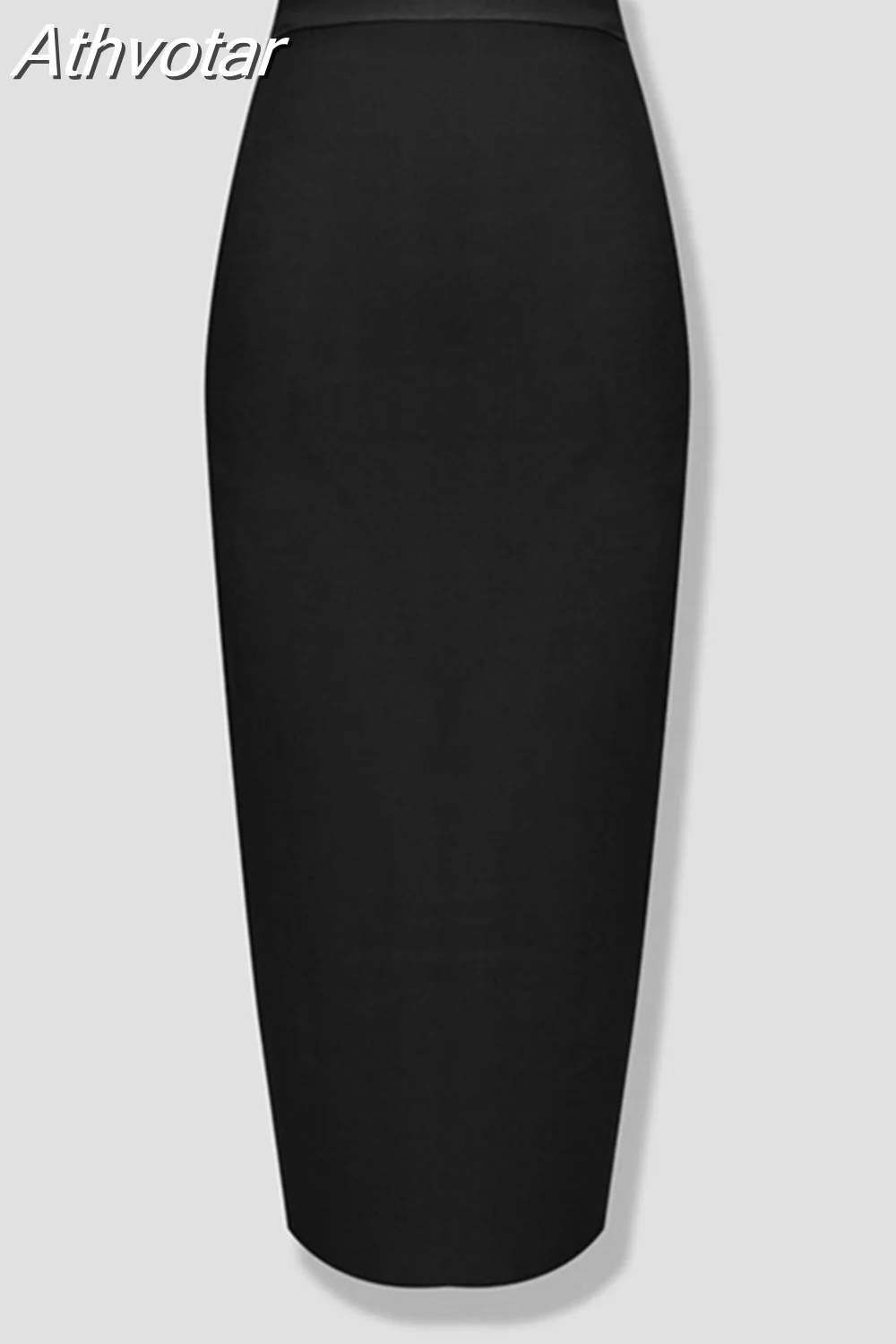 Athvotar Fashion 13 Colors XL XXL Sexy Knee Length Bandage Skirt Women Elastic Bodycon Summer Pencil Skirts 78cm