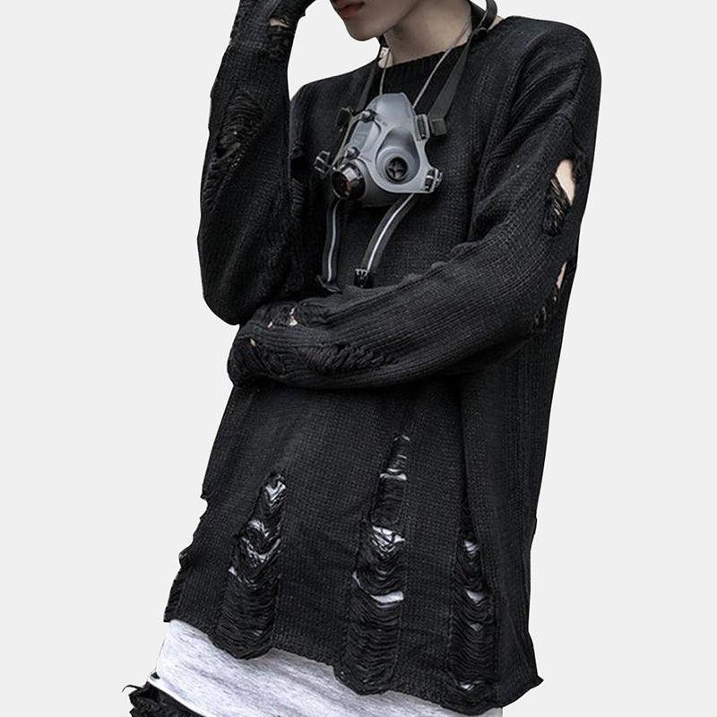 Trendy Punk Tattered Sweater