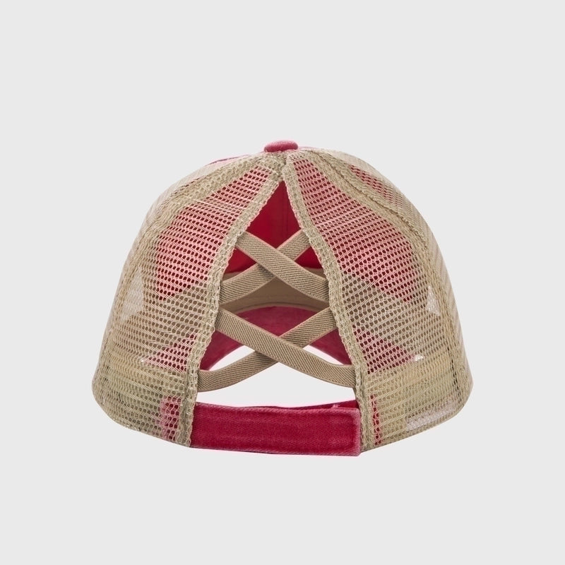 2 Pieces Edging Ponytail Back Opening Baseball Cap Korean Hip-hop Cap