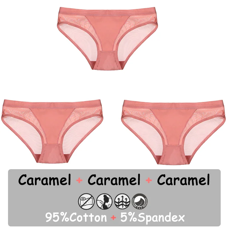 Billionm Seamless Panties Sexy Lingerie Mesh Female Underwear See-Through Underpants Low-Waist Briefs Girls Intimate Pantys