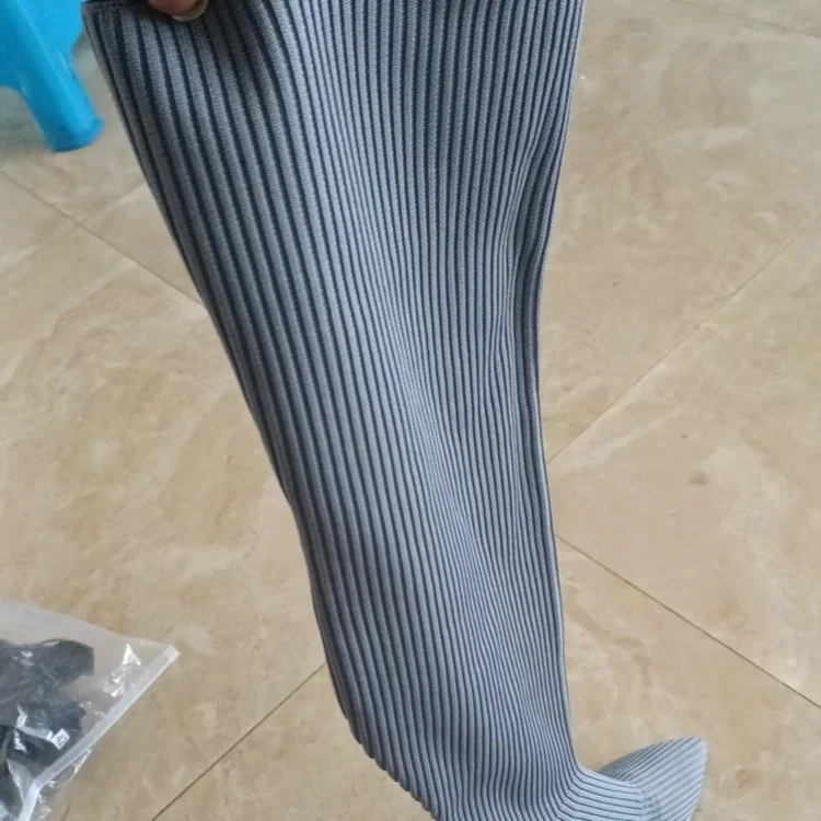 Yyvonne Autumn And Winter Sharp Head Thick And Knitted Knee Boots Woman 43 Large Elastic Long Boots