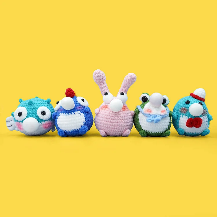 Press Bubble Dinosaur Stress Relief Crochet Plush kit for