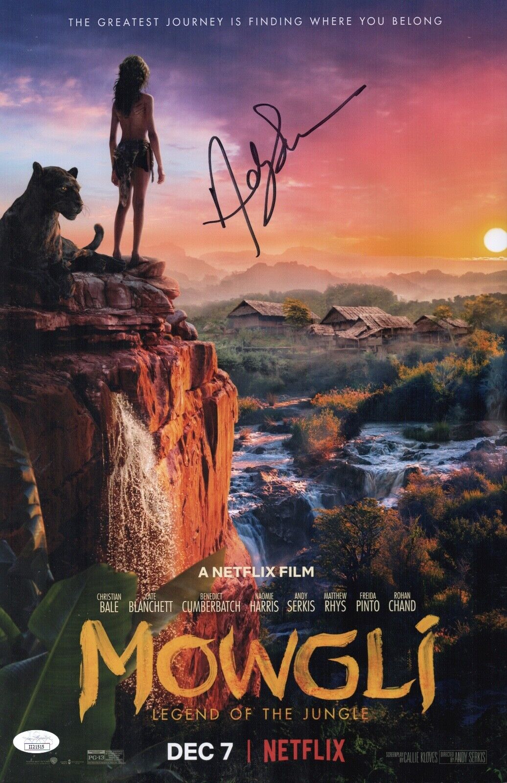 Andy Serkis MOWGLI Legend Of The Jungle Signed 11X17 Photo Poster painting Autograph JSA COA