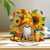 Diamond Painting Acrylic Single Sided August Gnome Ornaments Tabletop Home Office Decor