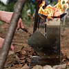 Folding Firewood Stove Stainless Steel BBQ Rocket Stove for Traveling BBQ Picnic