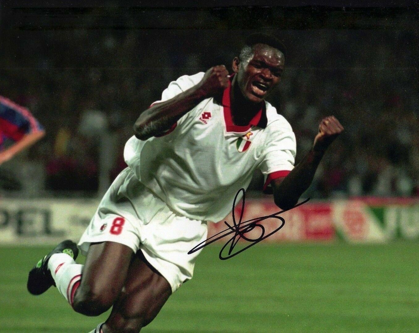 Marcel Desailly Signed 10X8 Photo Poster painting Autograph A.C. Milan & France AFTAL COA (1116)