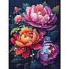 Peony - 9CT Partial Beaded Cross Stitch Kit(39x53cm)