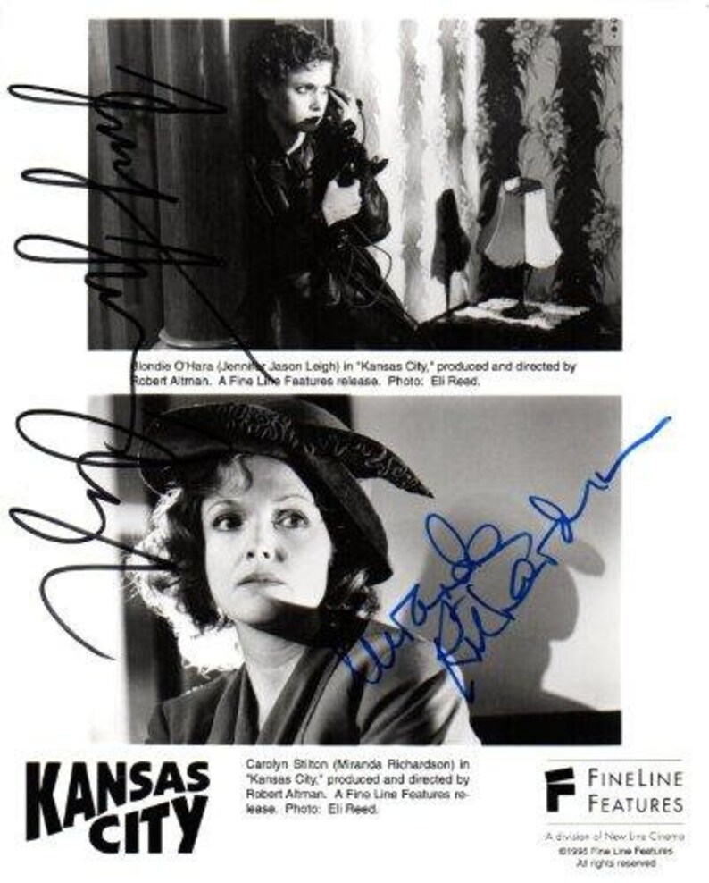 Jennifer Jason Leigh & Miranda Richardson Autographed Kansas City