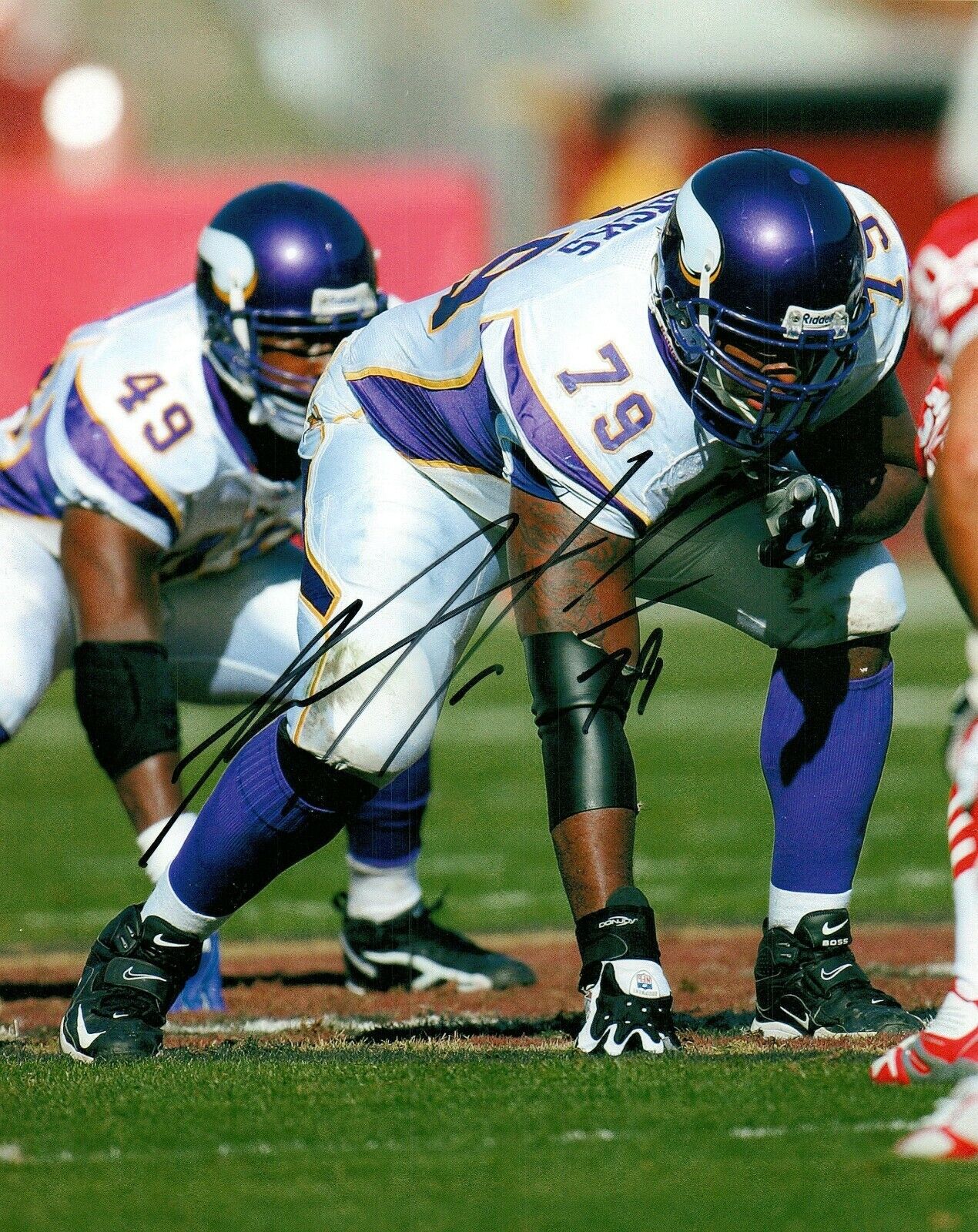 Artis Hicks Minnesota Vikings Signed 8x10 Autographed Photo Poster painting COA 5