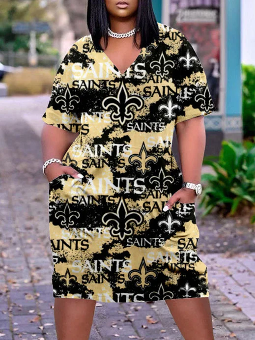 New Orleans Saints
Limited Edition V-Neck Casual Pocket Dress