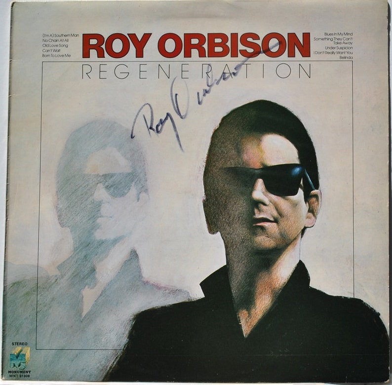 ROY ORBISON SIGNED Album Regeneration wcoa