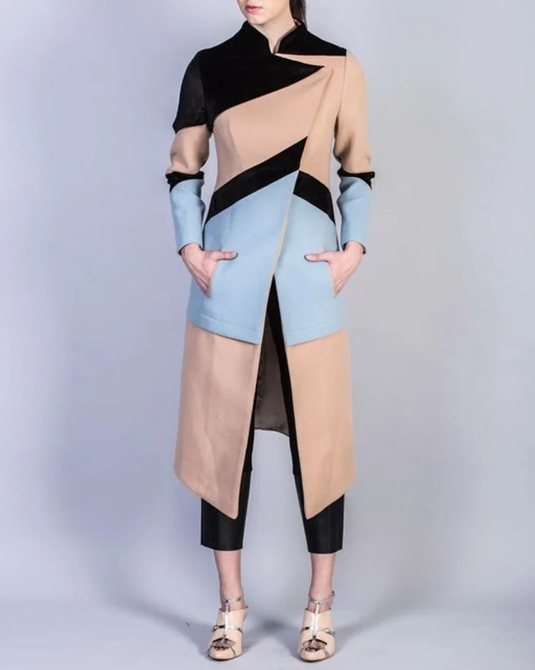 Stylish color block jacket