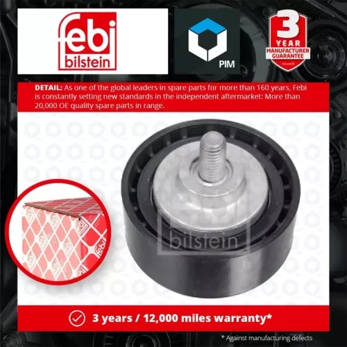 Aux Belt Idler Pulley fits MINI COOPER R56 1.6D 10 to 13 N47C16A Guide Febi New Parts