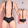 PU embossed imitation leather sexy nightclub home sexy underwear