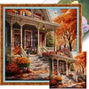 Autumn'S Door - 14CT Stamped Cross Stitch - 50*50cm