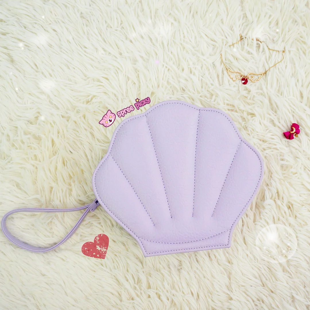 Purple/Green/Pink/Black/White Lolita Mermaid Sea Shell Bag Cross Body Bag SP130290