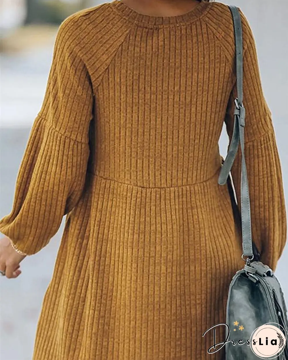 Knitted Long Sleeve Dress
