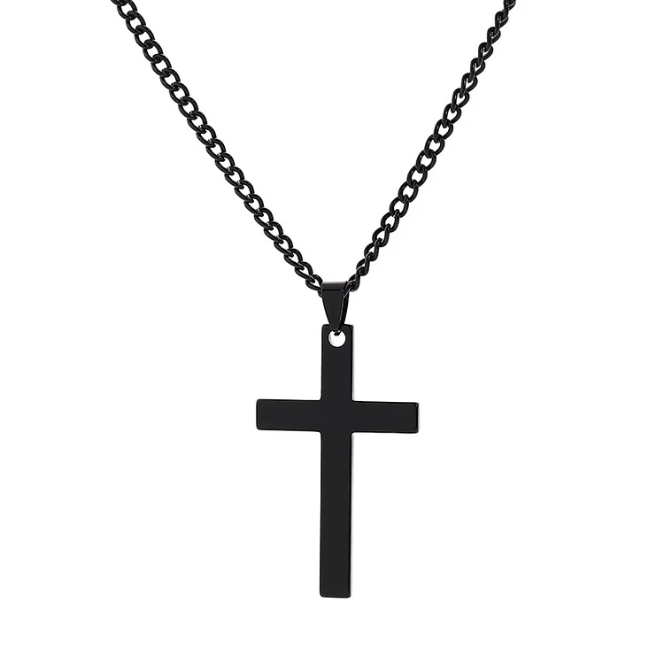 BrosWear Men'S Personalized Cross Necklace