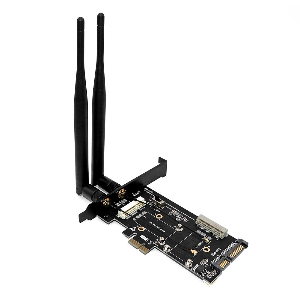 

Mini PCI-E/mSATA SSD to PCI-E and SATA 2.5 inch Adapter w/SIM Card Slot, 501 Original
