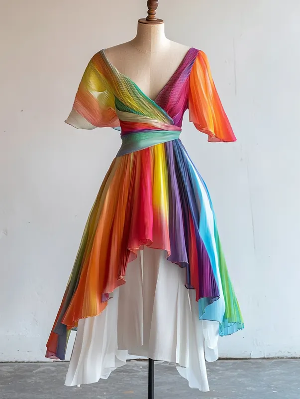 Irregular dress for vacation or daily wear d58d