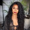 Black Brazilian Water Wave Long Curly Wigs