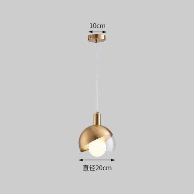 Nordic Led Pendant Lights Designer for Restaurant Simple Modern Coffee Shop Creative Glass Ball Aisle Corridor Indoor Fixture