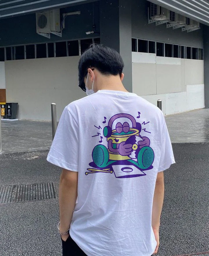 Canned Food With Headphones Listening To Music T-shirt