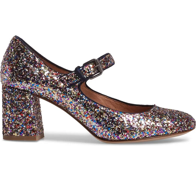 Colors Glitter Mary Jane Pumps Vdcoo