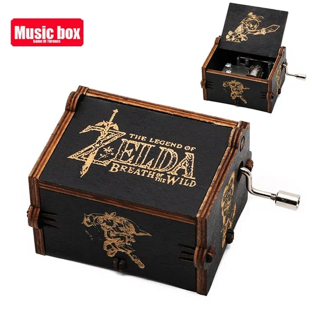 Merry Christmas Various Movie Anime Themes Music Boxes Wooden Hand Crank Birthday Gift New Year's Gift Home Decor