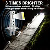 KIMLATAR H7 LED Bulb Super Bright 1:1 Halogen Mini Size H7/H18 LED Bulbs Fog Lights Pack of 2
