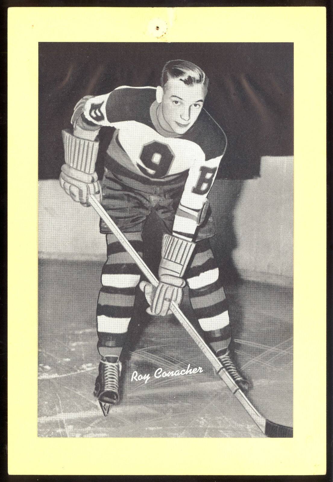 1934-1943 BEEHIVE GROUP ONE RAY CONACHER BOSTON BRUINS HOCKEY Photo Poster painting