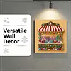 (25x25cm)DIY Pearl Painting Xmas Framed Handmade Pearl Material Art Kit Living Room Decor