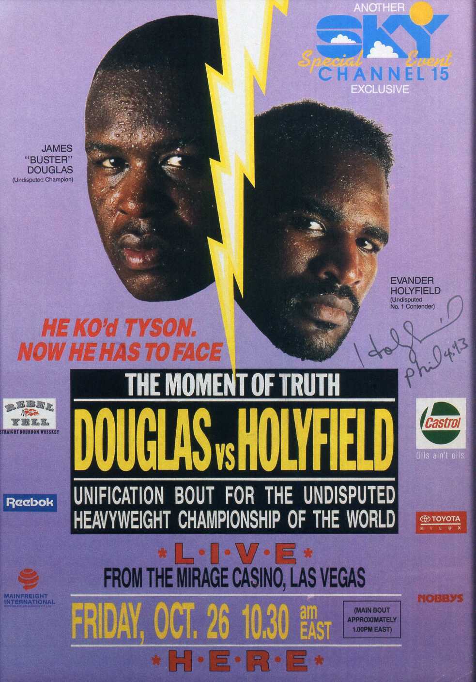 EVANDER HOLYFIELD Signed Photo Poster paintinggraph WORLD HEAVYWEIGHT BOXING CHAMPION - preprint