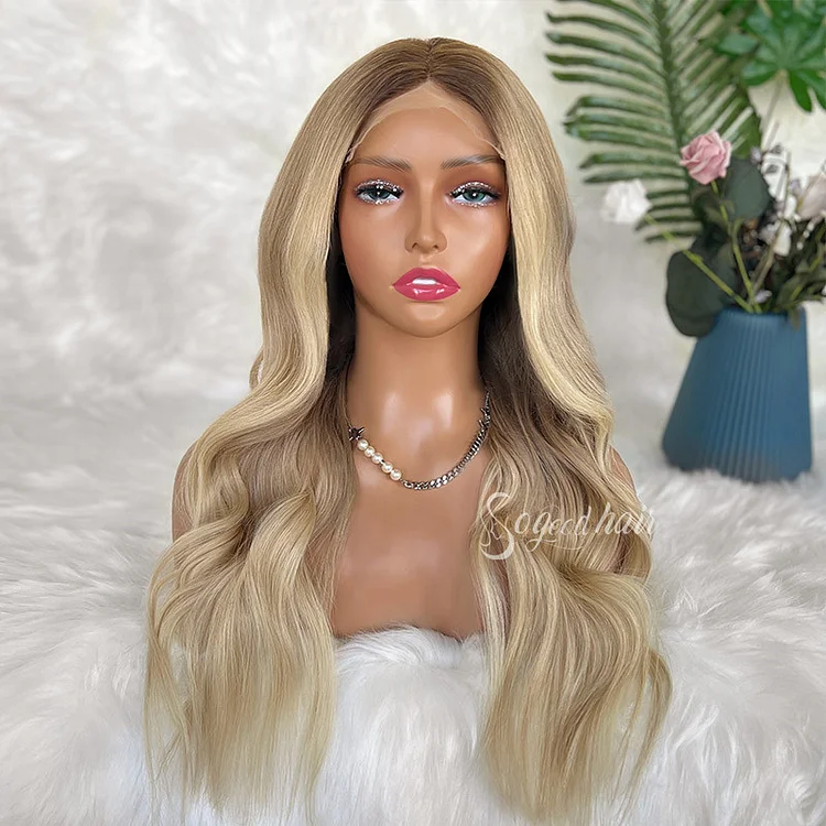 Nancy | Luxurious Soft Wave Ombre Blonde Raw Hair Wig