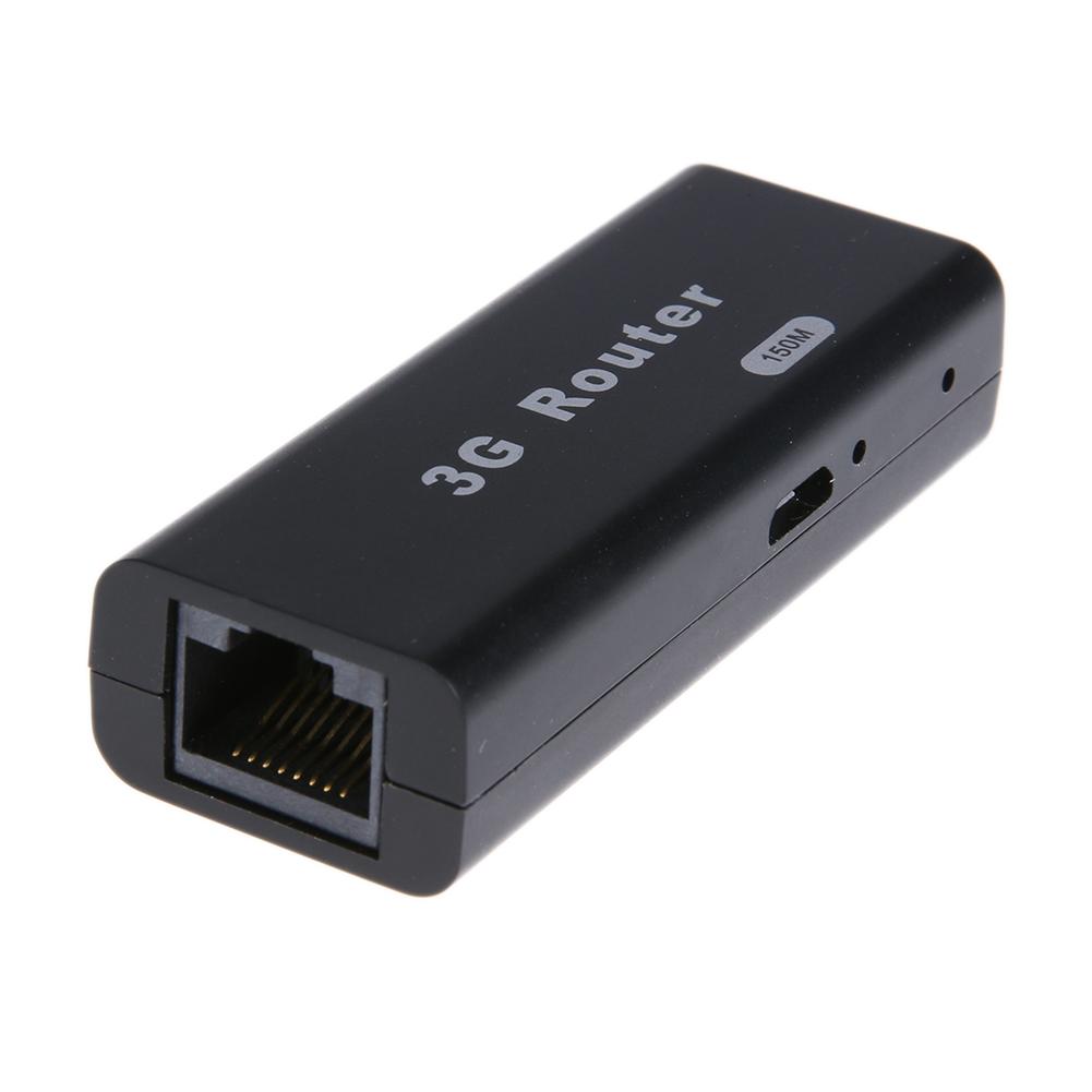 

Mini 3G/4G WiFi Wlan Hotspot AP Client 150Mbps RJ45 USB Wireless Router, Black, 501 Original