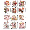 12PCS DIY Diamond Art Refrigerator Sticker Kits for Home Decor (Piglet)