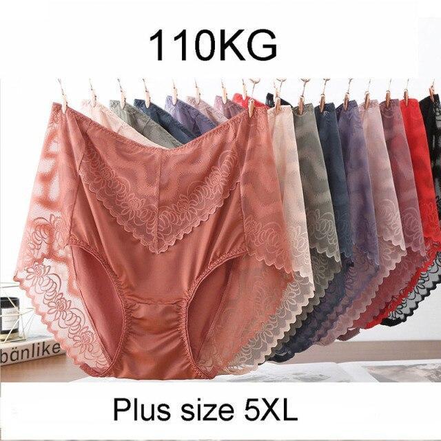  thdmladies Soft Ice Silk Transparent Lace Briefs thedmladies