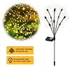 Solar Powered Firework Garden Lights Waterproof Decorative Starburst Fairy Light Easy To Install for Outside Patio Backyard Yard Walkway Decor