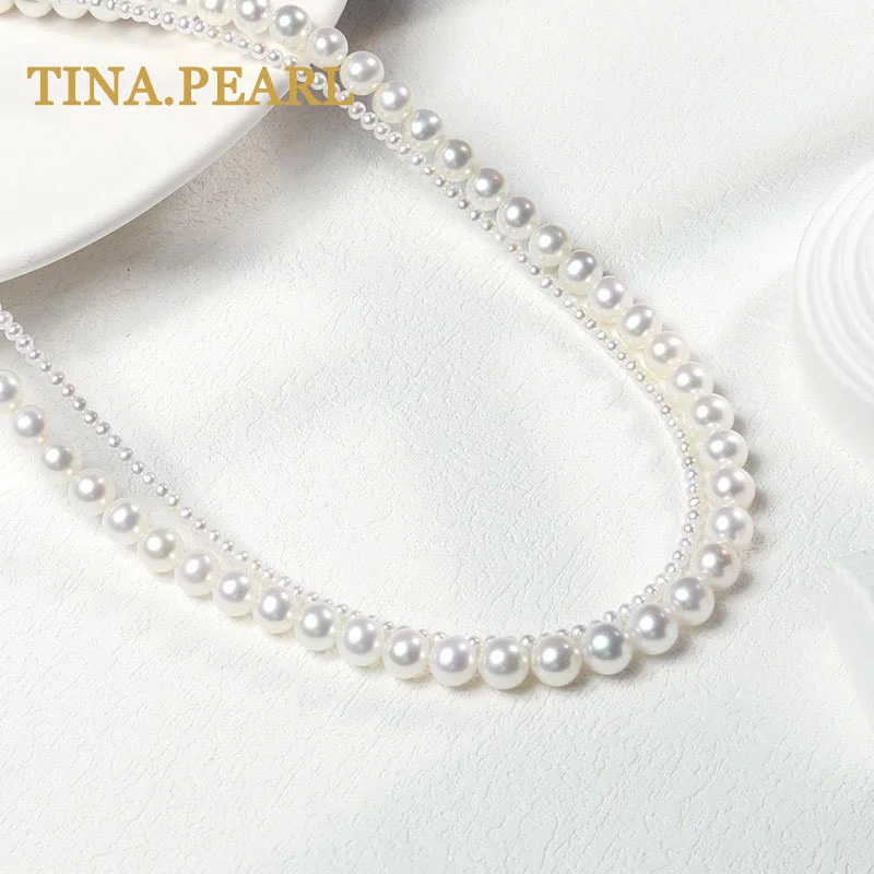 2025 TINA Jewelry 925 silver metallic freshwater pearl necklace