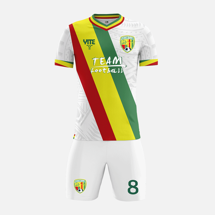 YITE | YTZQ198-White  And Green Soccer Uniforms