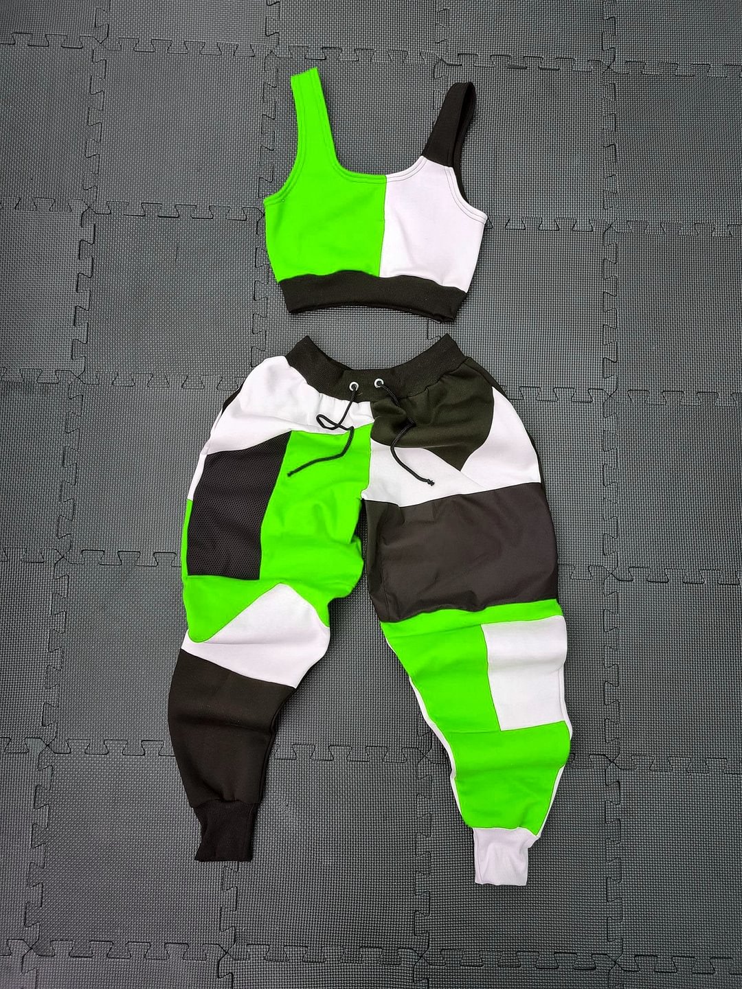 Women's Sporty Patchwork Printed Sets67