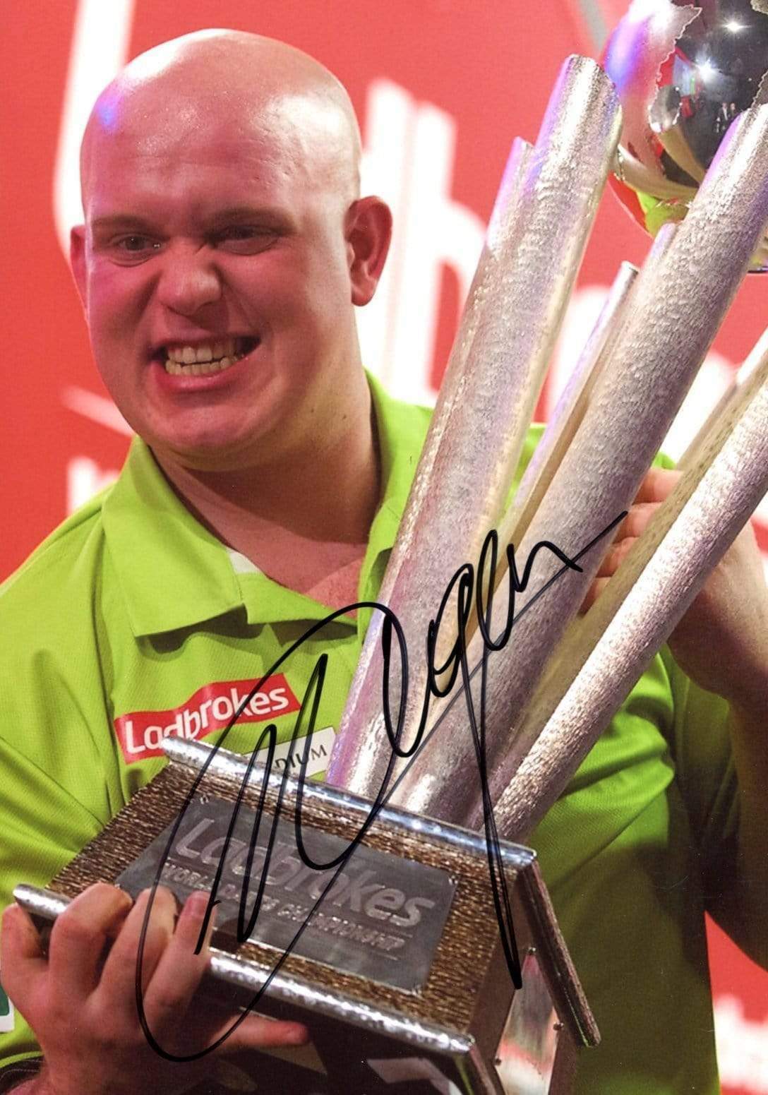 Michael van Gerwen DARTS PLAYER autograph, In-Person signed Photo Poster painting