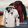 Men's Casual Jacket Parka Autumn and Winter Hooded Men's Coat Solid Color Outdoor