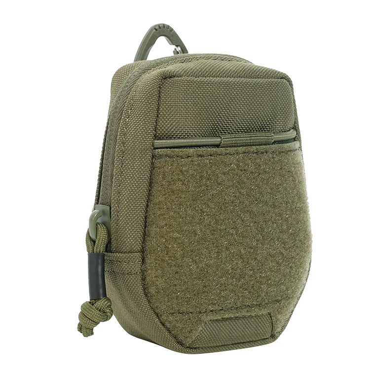 Nylon Coin Purse Pouch Outdoor Key Holder Case for Hunting Hiking (Army Green)