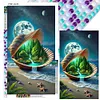 Diamond Painting-DIY Full Round Drill Shells Forest Under Moon(70*40 CM)