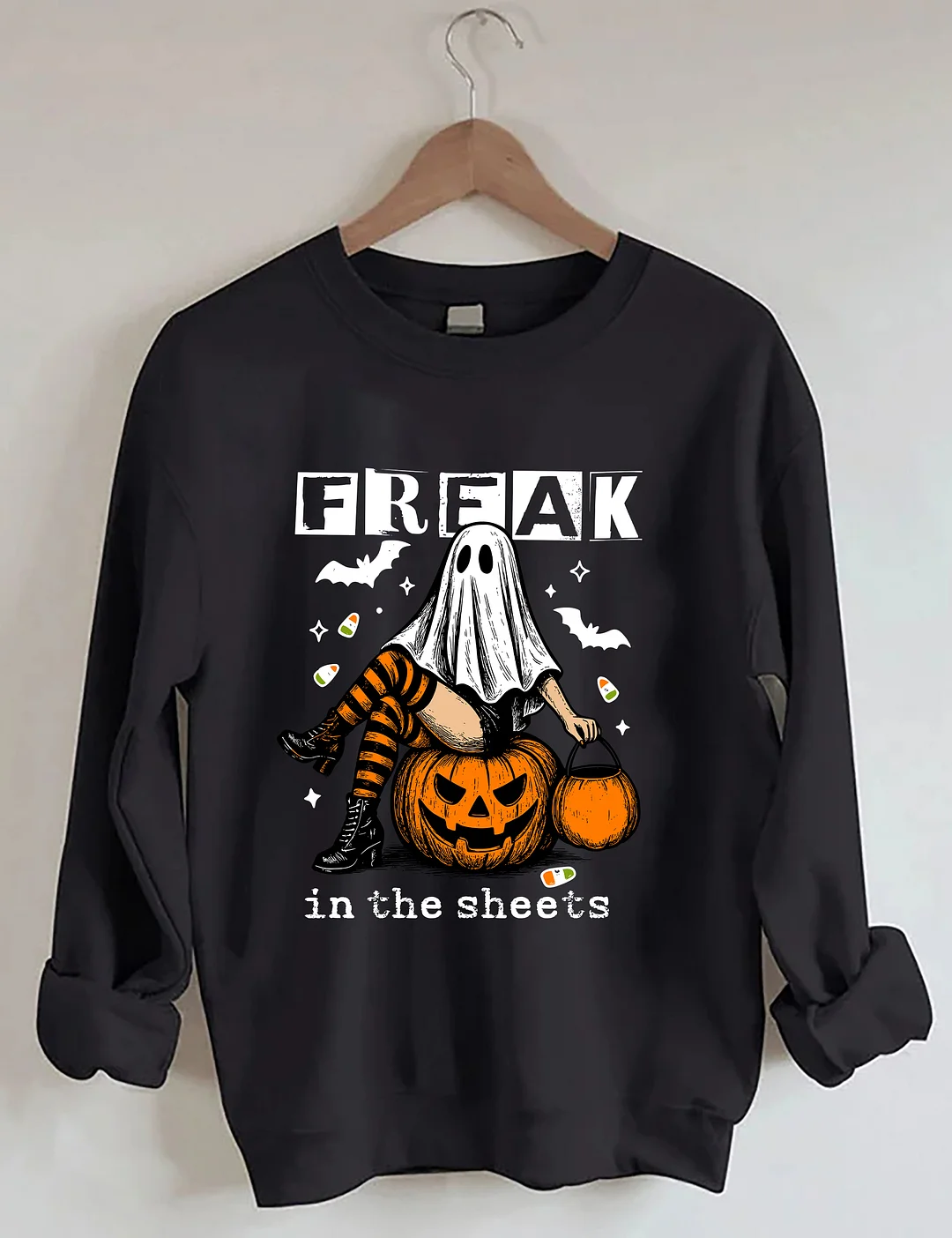 Funny Freak In The Sheets Ghost Girl Sweatshirt